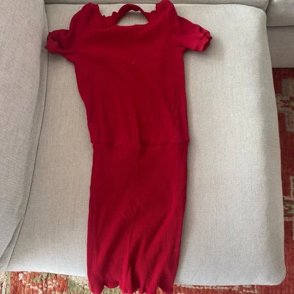 h & m mini dress H&M Crimson Red Tinsel Skirt Mini Dress with Pockets, Tie Waist and Ta –  The Thrifty Hippy